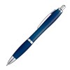 Stylo transparent avec clip en métal argenté