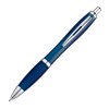 Stylo transparent avec clip en métal argenté