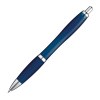 Stylo transparent avec clip en métal argenté
