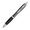 Stylo transparent avec clip en métal argenté