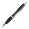 Stylo transparent avec clip en métal argenté