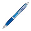 Stylo transparent avec clip en métal argenté