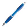 Stylo transparent avec clip en métal argenté