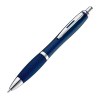Stylo transparent avec clip en métal argenté
