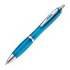 Stylo transparent avec clip en métal argenté