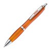 Stylo transparent avec clip en métal argenté