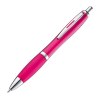 Stylo transparent avec clip en métal argenté
