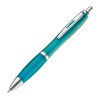 Stylo transparent avec clip en métal argenté