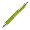 Stylo transparent avec clip en métal argenté