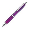 Stylo transparent avec clip en métal argenté
