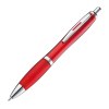 Stylo transparent avec clip en métal argenté