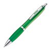 Stylo transparent avec clip en métal argenté