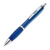 Stylo transparent avec clip en métal argenté