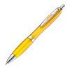 Stylo transparent avec clip en métal argenté