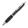Stylo transparent avec clip en métal argenté