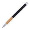 Stylo en aluminium avec zone de prise en main en bambou