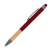 Stylo à bille en aluminium avec zone de préhension en bambou
