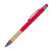 Stylo à bille en aluminium avec zone de préhension en bambou