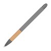 Stylo à bille en aluminium avec zone de préhension en bambou