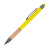 Stylo à bille en aluminium avec zone de préhension en bambou