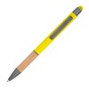 Stylo à bille en aluminium avec zone de préhension en bambou