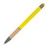 Stylo à bille en aluminium avec zone de préhension en bambou