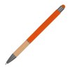 Stylo à bille en aluminium avec zone de préhension en bambou