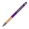 Stylo à bille en aluminium avec zone de préhension en bambou