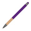 Stylo à bille en aluminium avec zone de préhension en bambou