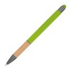 Stylo à bille en aluminium avec zone de préhension en bambou