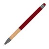 Stylo à bille en aluminium avec zone de préhension en bambou