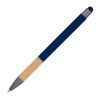 Stylo à bille en aluminium avec zone de préhension en bambou