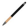 Stylo à bille en aluminium avec zone de préhension en bambou