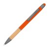 Stylo à bille en aluminium avec zone de préhension en bambou