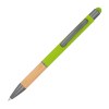 Stylo à bille en aluminium avec zone de préhension en bambou