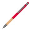 Stylo à bille en aluminium avec zone de préhension en bambou