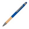 Stylo à bille en aluminium avec zone de préhension en bambou