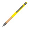 Stylo à bille en aluminium avec zone de préhension en bambou