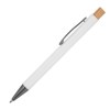 Stylo à bille en aluminium recyclé avec poussoir en bambou