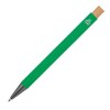 Stylo à bille en aluminium recyclé avec poussoir en bambou