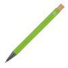 Stylo à bille en aluminium recyclé avec poussoir en bambou