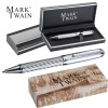Stylo bille Mark Twain design carbone