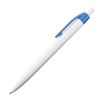 Stylo bille plastique blanc avec clip de couleur