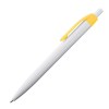Stylo bille plastique blanc avec clip de couleur