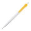 Stylo bille plastique blanc avec clip de couleur