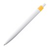 Stylo bille plastique blanc avec clip de couleur