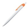 Stylo bille plastique blanc avec clip de couleur