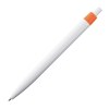 Stylo bille plastique blanc avec clip de couleur