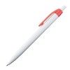 Stylo bille plastique blanc avec clip de couleur