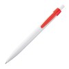Stylo bille plastique blanc avec clip de couleur